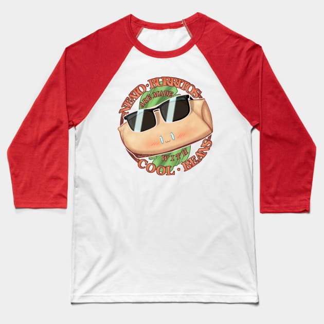 Neato Burrito Baseball T-Shirt by DawnDragon Art